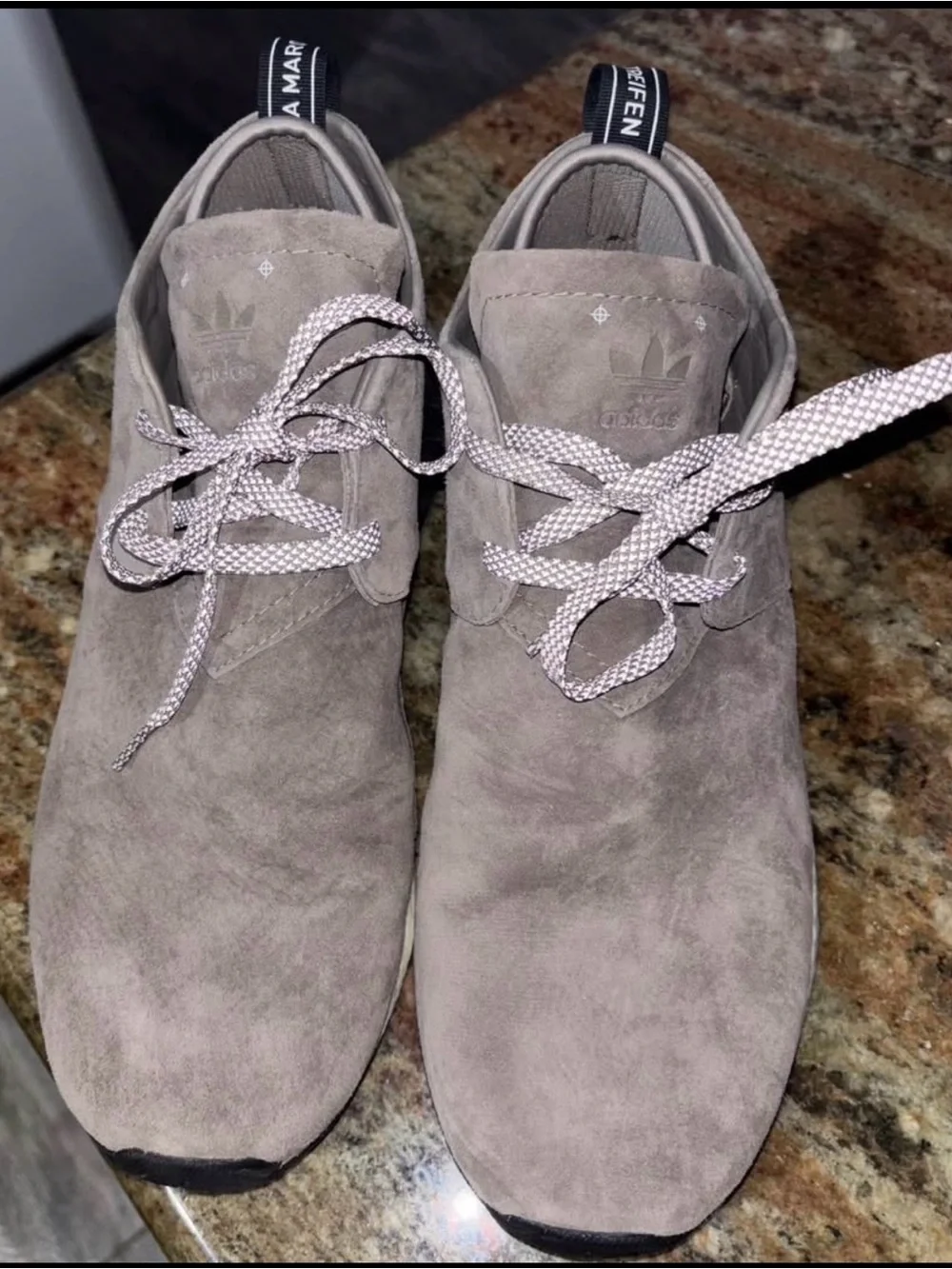 adidas Men’s Suede Chukka Boots in Taupe Gray